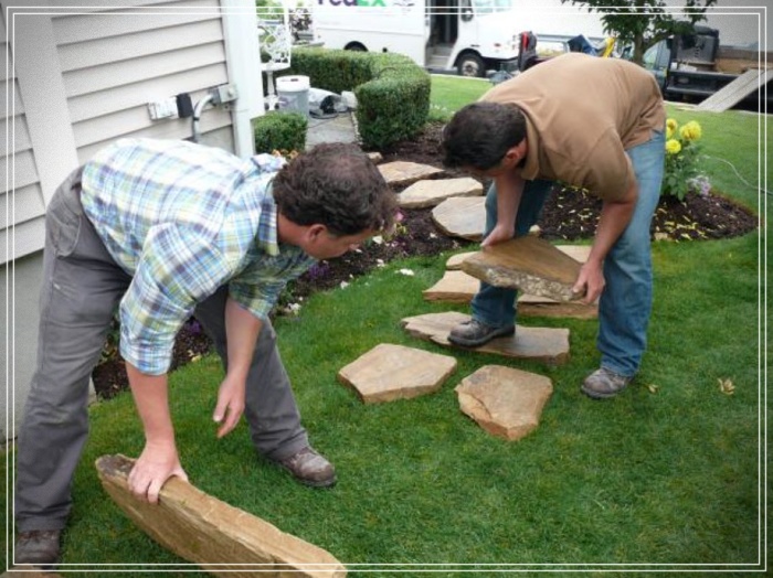 how to make a stone path for a garden